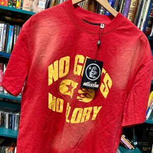 HELLSTAR - No Guts No Glory- Red Vintage Wash - Large - NWT!
